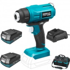 DEDRA set Pistol aer cald SAS+ALL cu 2 acumulatori 18V 2.0Ah incarcator 60W si geanta